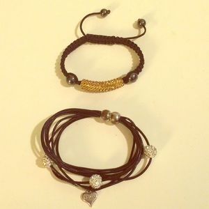 2 sparkly rhinestone bracelets